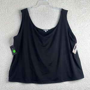 NWT Kiyonna Womens Black Stretch Tank Top PLUS SIZE 5X